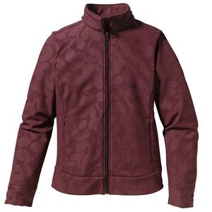 Patagonia Floral Print Demitasse Bordeaux Softshell Jacket Women’s Size S